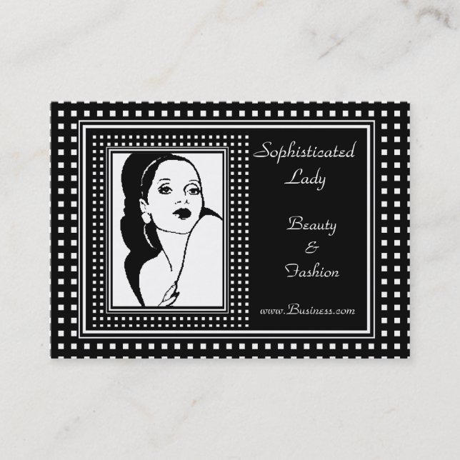 Profile Card Sophisticated Lady Beauty Fashion 2 (Front)