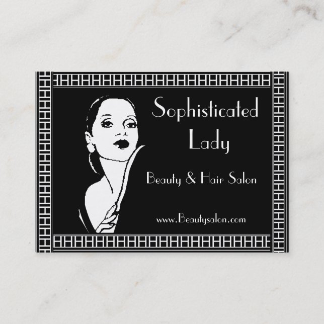 Profile Card Sophisticated Lady Beauty Hair Salon (Front)