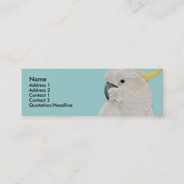 Profile Card Template - Cockatoo Parrot (Front)