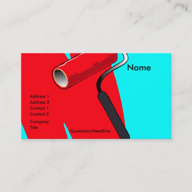Profile Card Template - Paint Roller (Front)