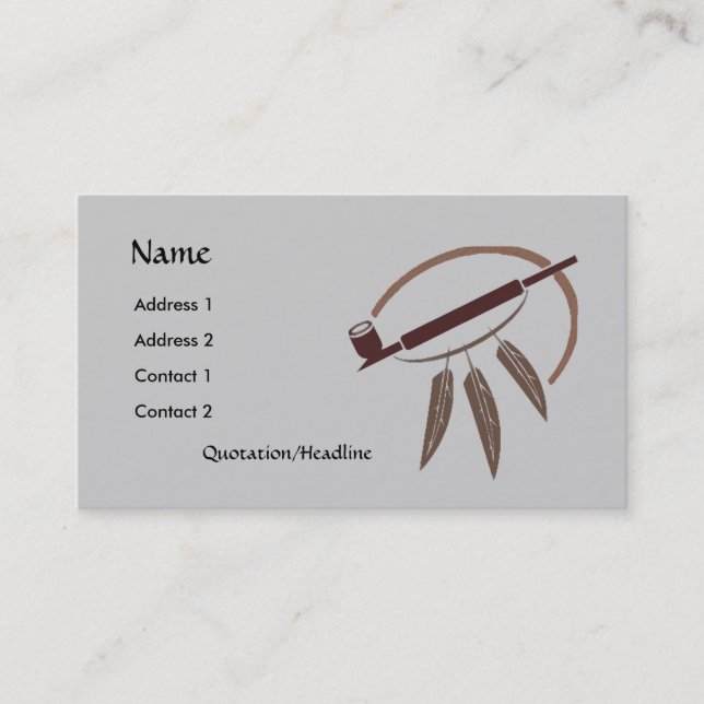 Profile Card Template - Peace Pipe (Front)