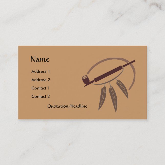 Profile Card Template - Peace Pipe (Front)