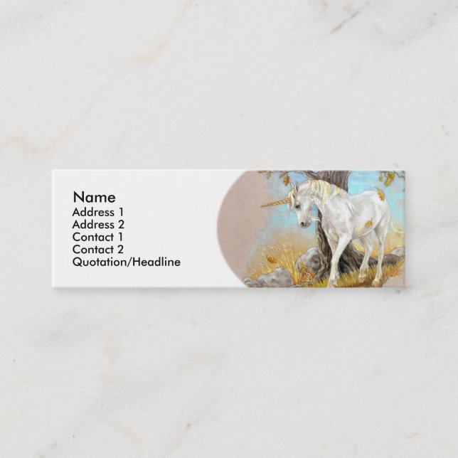 Profile Card Template - Unicorn (Front)