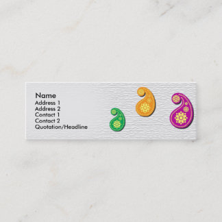 Profile Card: Traditional Indian style motif Mini Business Card
