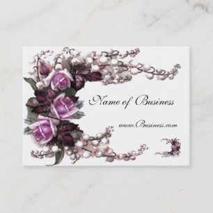 Profile Card Vintage Pink Roses White