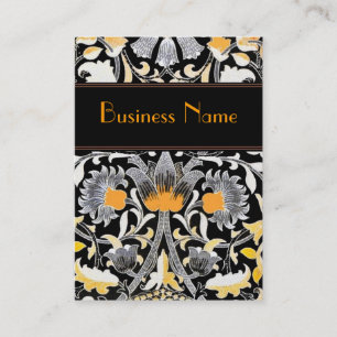 Profile Card Vintage William Morris Orange Floral