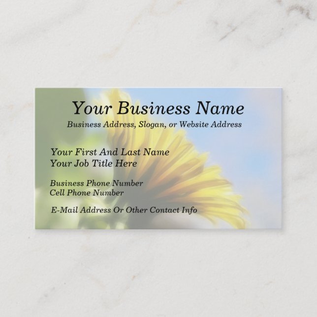 Profile - Golden Dandelion Business Card (Front)