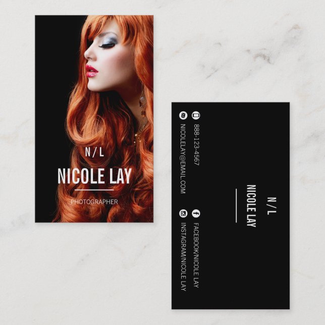★ Profile Headshot Custom Business Card ★ (Front/Back)