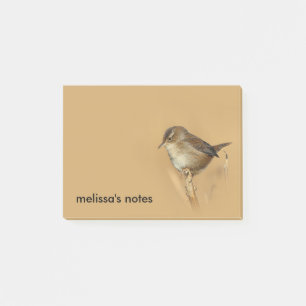 Profile of a Beautiful Marsh Wren Post-it Notes
