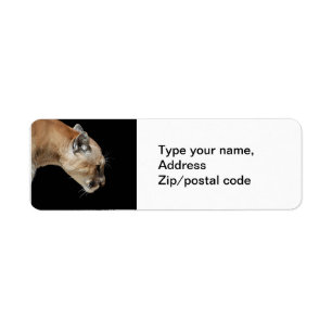 Profile of a Cougar Return Address Label