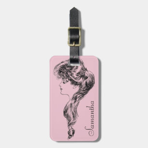 Profile Of A Gibson Girl, 1903 Luggage Tag