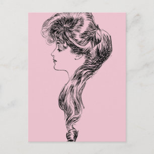 Profile Of A Gibson Girl, 1903 Postcard