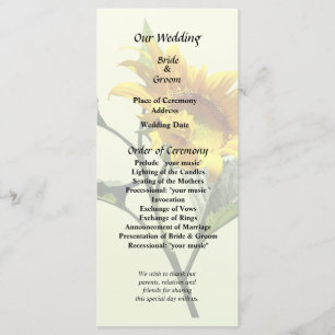 Profile of a Sunflower Wedding Program