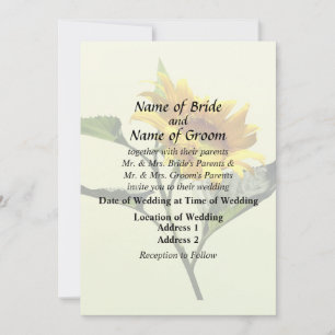 Profile of a Sunflower Wedding Supplies Invitation