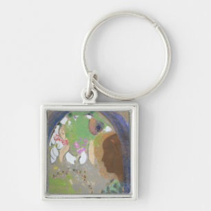 Profile of a Woman at a Window, c.1912 Key Ring