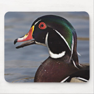 Profile of A Wood duck Mouse Pad