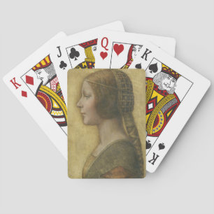 Profile of a Young Fiancee Playing Cards