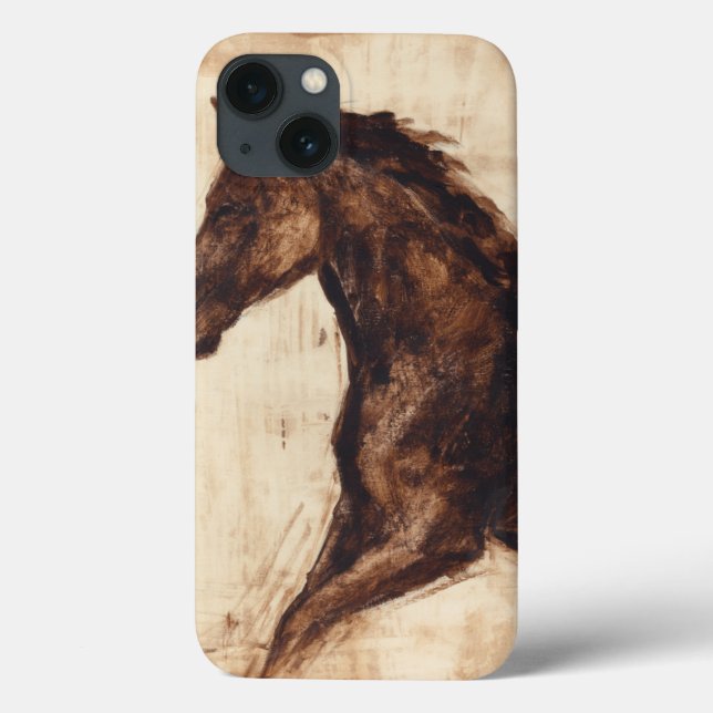 Profile of Brown Wild Horse Case-Mate iPhone Case (Back)