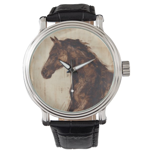 Profile of Brown Wild Horse Watch (Front)