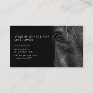 Profile of Horse Personalized Equine Horse Business Card