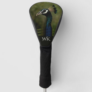 Profile of Peacock Initials Golf Head Cover