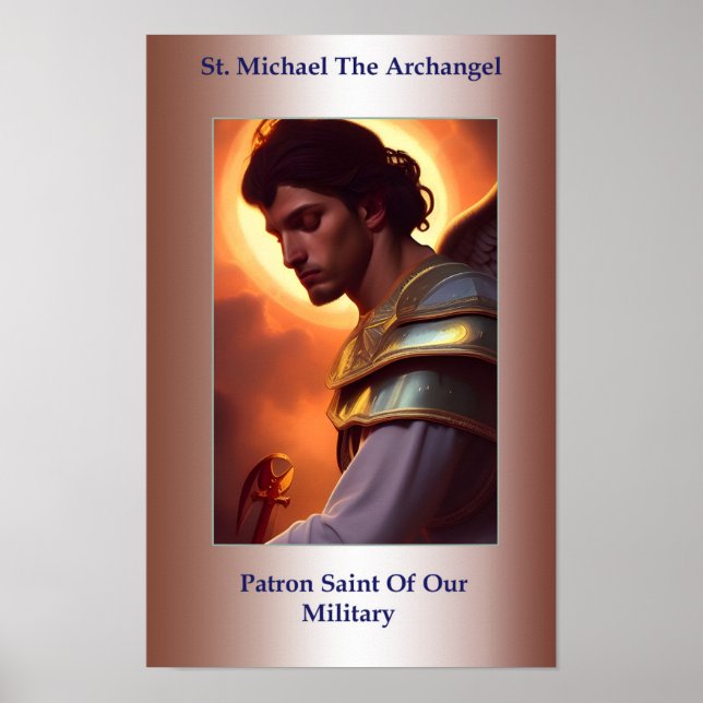 Profile of Saint Michael the Archangel Poster (Front)