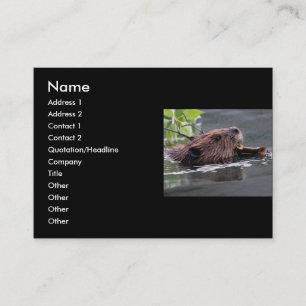 profile or business card, beaver business card