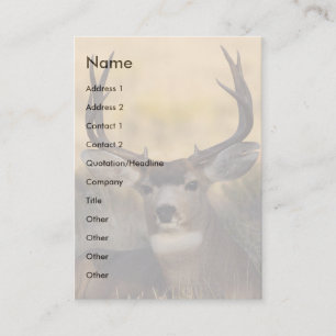 profile or business card, deer card