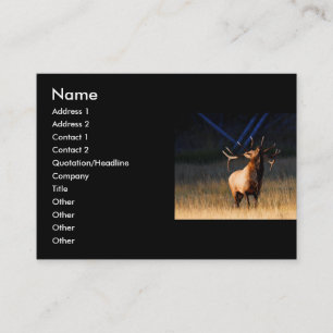profile or business card, elk card