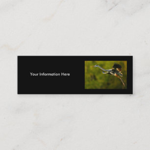 profile or business card, heron mini business card