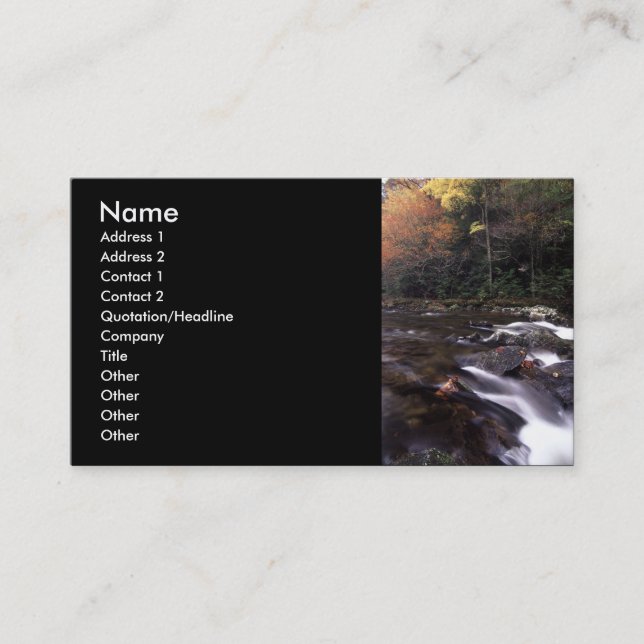 profile or business card, landscape & cascade card (Front)