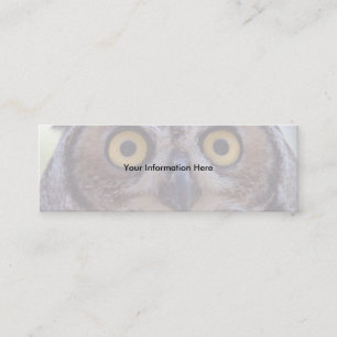 profile or business card, owl mini business card