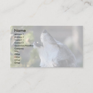 profile or business card, wolf card