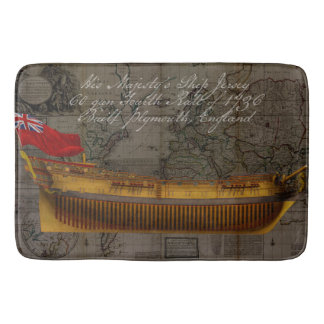Profile Painting of Ship Jersey Bath Mat