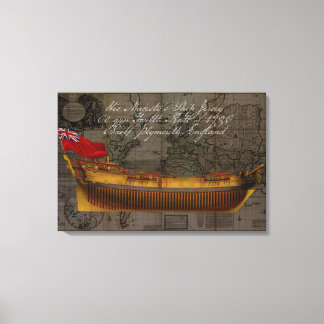 Profile Painting of Ship Jersey Canvas Print