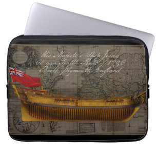 Profile Painting of Ship Jersey Laptop Sleeve