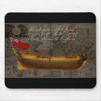 Profile Painting of Ship Jersey Mouse Pad