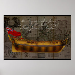 Profile Painting of Ship Jersey Poster