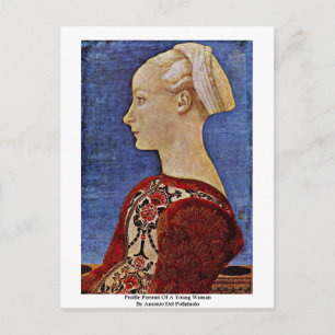 Profile Portrait Of A Young Woman Postcard