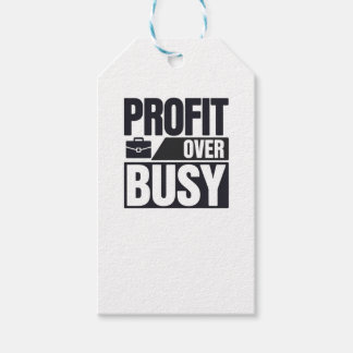 Profit Over Busy Minimalist Entrepreneur  Gift Tags