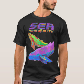 Prog Rock Music Space Whales Retro Graphic Adult T-Shirt