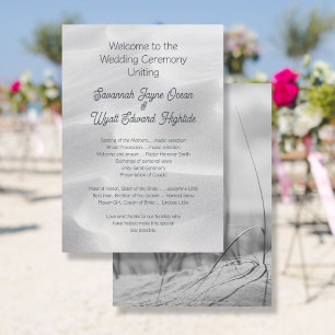 Program Beach Dunes Wedding Ceremony