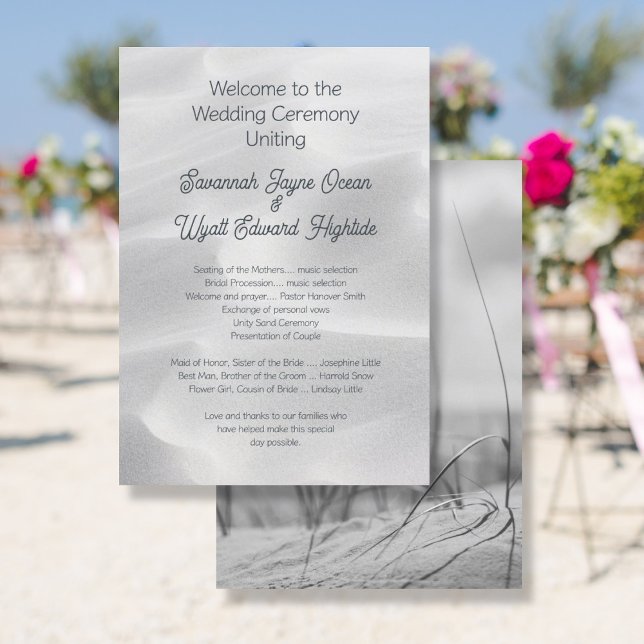 Program Beach Dunes Wedding Ceremony (Creator Uploaded)