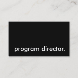 program director. business card