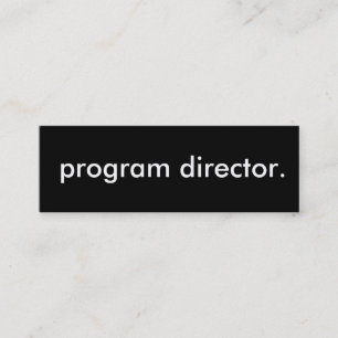 program director. mini business card