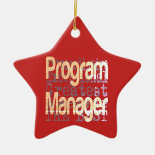 Program Manager Extraordinaire Ceramic Ornament