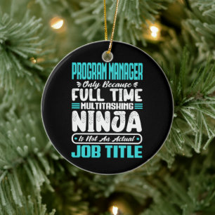 Program Manager Job Title Profession Manage Skills Ceramic Ornament