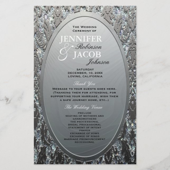 Program | Metallic Etched Silver Look (Front)