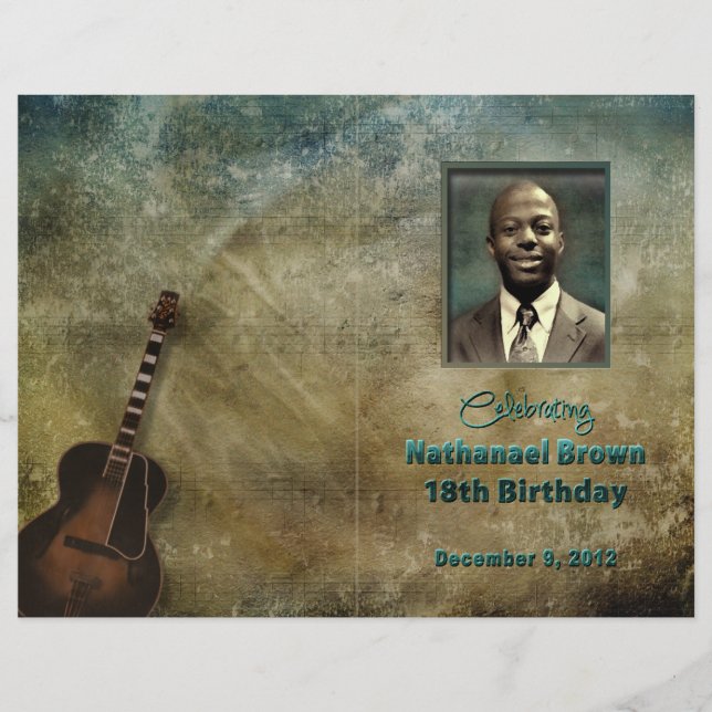 Program - Photo Insert -  18th BD Personalised (Front)