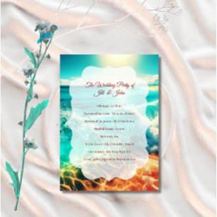 Program Wedding Ceremony Beach Template